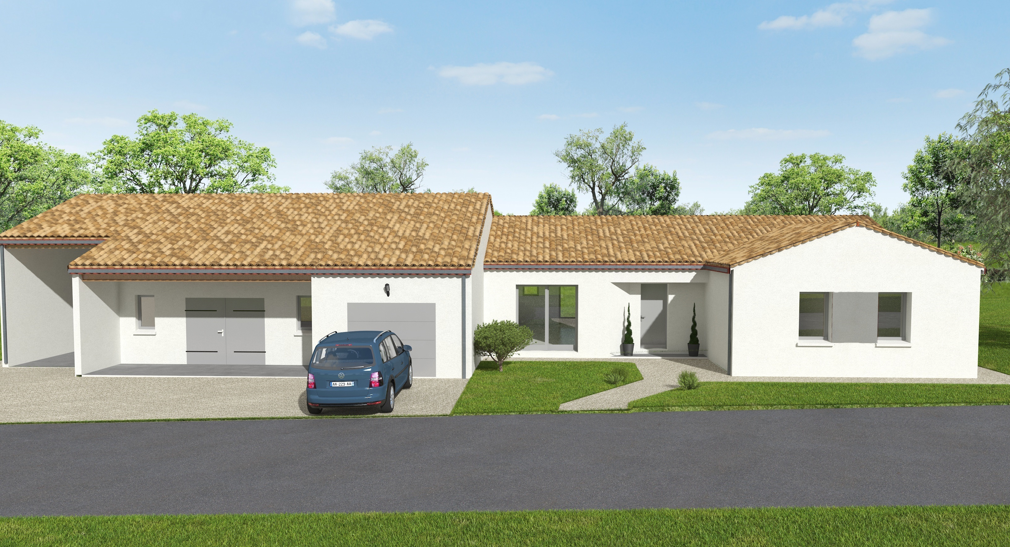 avant projet 3d - 118 m² - maisons artisans réunis