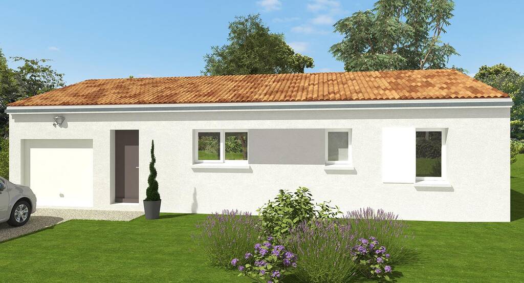 avant projet 3d - maison traditionnelle - 80 m² - 2