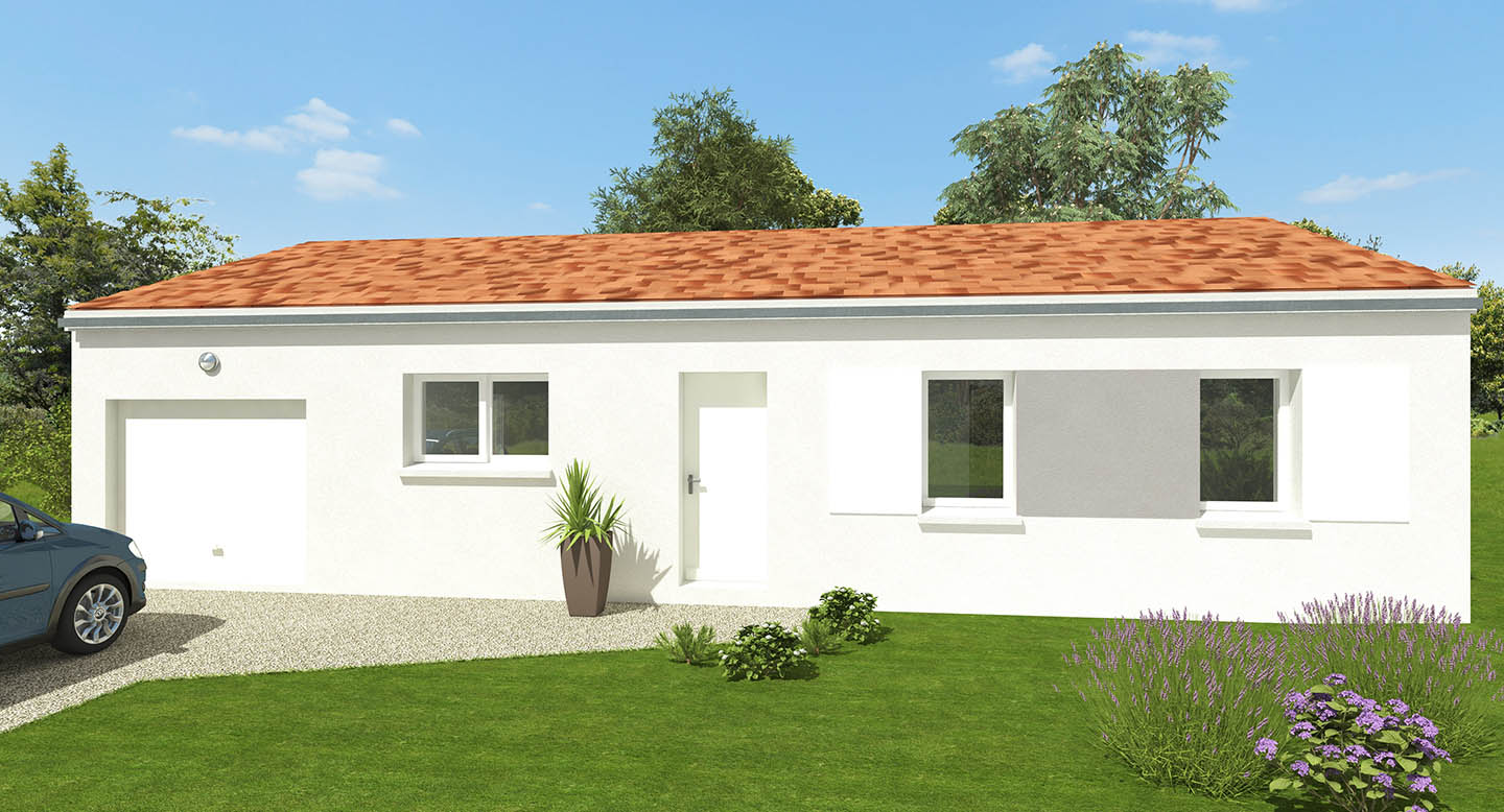 avant projet 3d - maison traditionnelle - 81.87 m²