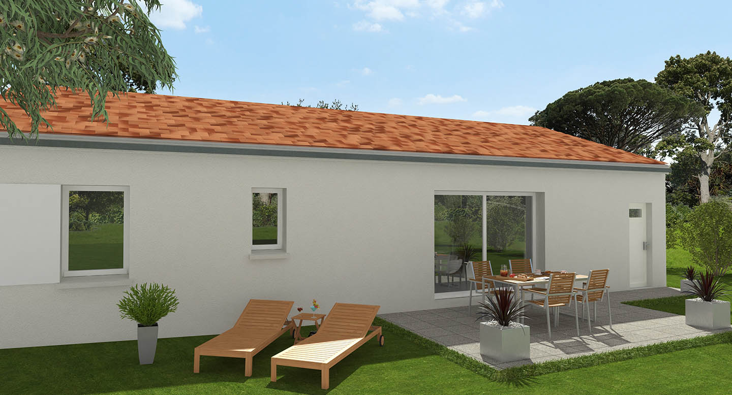 avant projet 3d - maison traditionnelle - 81.87 m² - 2