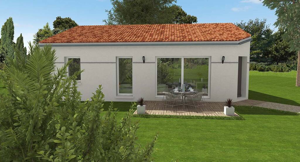 avant projet 3d - maison traditionnelle - 92.14 m² - 2
